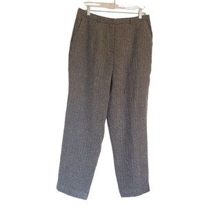 SAG HARBOR TROUSER SIZE 14 HARRINGBONE HEATHER GRAY LINED‎ STRAIGHT LEG